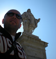 Devant la statue de Garibaldi � Florence