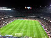 Camp Nou ! Stade de 98000 personnes, le plus grand d'Europe.