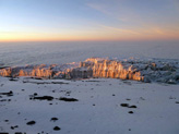 Glacier et mer de nuages