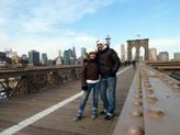 Traversée du Brooklyn Bridge au petit matin