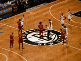 Début du match Brooklyn-Cleveland