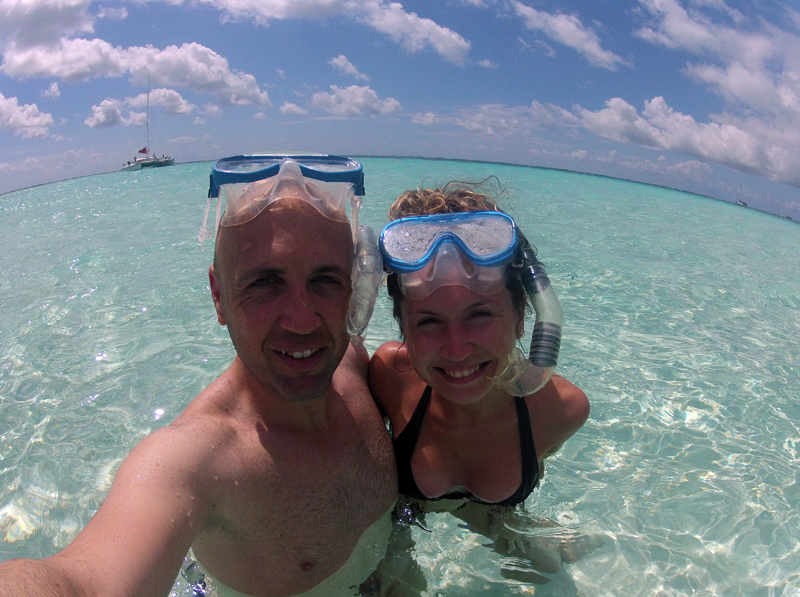 Moment snorkelling dans les Caymans