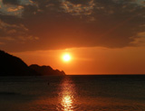  1er couché de soleil sur la côte caraïbes.