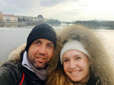 Dernière photo sur le Pont Charles avant le retour en France
