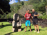 Avec Florent, à coté d'un tiki